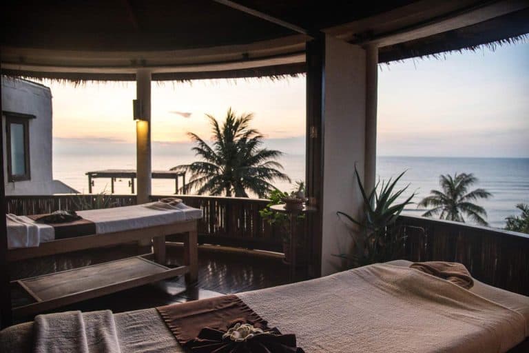 Image of a luxury spa overlooking the ocean