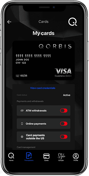 Image of the Qorbis Mobile App on an iPhone